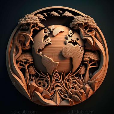 3D model Earth Art (STL)